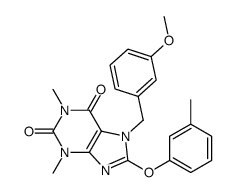 7-[(3-methoxyphenyl)methyl]-1,3-dimethyl-8-(3-methylphenoxy)purine-2,6-dione Structure