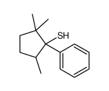 2,2,5-trimethyl-1-phenylcyclopentane-1-thiol结构式