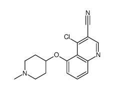 4-氯-5-[(1-甲基-4-哌啶基)氧基]-3-喹啉甲腈结构式