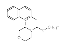 Quinolinium,1-methyl-2-[2-(methylthio)-2-(4-morpholinyl)ethenyl]-, iodide (1:1) picture