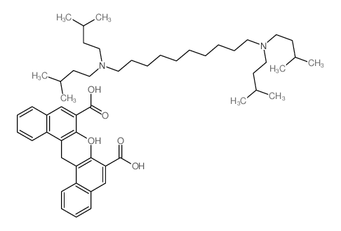 4-[(3-carboxy-2-hydroxy-naphthalen-1-yl)methyl]-3-hydroxy-naphthalene-2-carboxylic acid; N,N,N,N-tetrakis(3-methylbutyl)decane-1,10-diamine picture