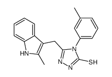 3-[(2-methyl-1H-indol-3-yl)methyl]-4-(3-methylphenyl)-1H-1,2,4-triazole-5-thione结构式