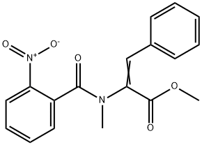 2-[Methyl(2-nitrobenzoyl)amino]-3-phenylpropenoic acid methyl ester Structure