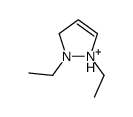 1,2-diethyl-1,3-dihydropyrazol-1-ium Structure