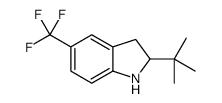 (9ci)-2-(1,1-二甲基乙基)-2,3-二氢-5-(三氟甲基)-1H-吲哚结构式