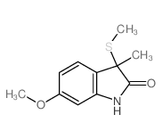 2H-Indol-2-one,1,3-dihydro-6-methoxy-3-methyl-3-(methylthio)-结构式