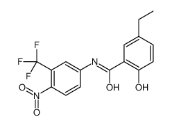 5-ethyl-2-hydroxy-N-[4-nitro-3-(trifluoromethyl)phenyl]benzamide结构式