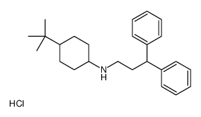 4-tert-butyl-N-(3,3-diphenylpropyl)cyclohexan-1-amine,hydrochloride结构式