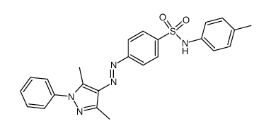 4-(3,5-dimethyl-1-phenyl-1H-pyrazol-4-ylazo)-N-p-tolyl-benzenesulfonamide结构式