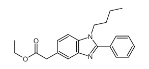 ethyl 2-(1-butyl-2-phenylbenzimidazol-5-yl)acetate Structure