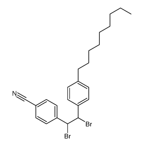 4-[1,2-dibromo-2-(4-nonylphenyl)ethyl]benzonitrile Structure