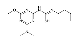 1-butyl-3-[4-(dimethylamino)-6-methoxy-1,3,5-triazin-2-yl]thiourea Structure