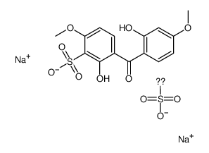 Disodium 3,3'-carbonylbis(4-hydroxy-6-methoxybenzenesulfonate) structure