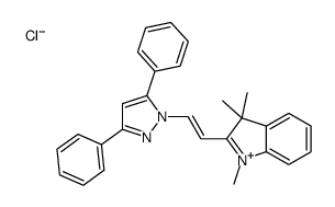 2-[2-(3,5-diphenyl-1H-pyrazol-1-yl)vinyl]-1,3,3-trimethyl-3H-indolium chloride Structure