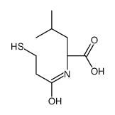 (2S)-4-methyl-2-(3-sulfanylpropanoylamino)pentanoic acid结构式