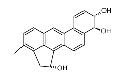 1,9,10-Trihydroxy-9,10-dihydro-3-methylcholanthrene (1-alpha,9-alpha,1 0-beta) Structure