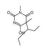 1,5-Dimethyl-5-(1-ethylpropyl)barbituric acid Structure