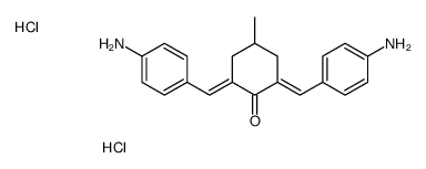 1,3-bis[(4-aminophenyl)methylene]-5-methylcyclohexan-1-one dihydrochloride structure