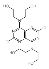 2-[[2-(bis(2-hydroxyethyl)amino)-4,9-dichloro-3,5,8,10-tetrazabicyclo[4.4.0]deca-2,4,7,9,11-pentaen-7-yl]-(2-hydroxyethyl)amino]ethanol Structure