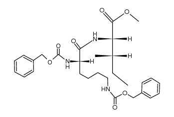 N,N'-BIS(CARBOBENZYLOXY)-L-LYSYL-L-ISOLEUCINE METHYL ESTER Structure