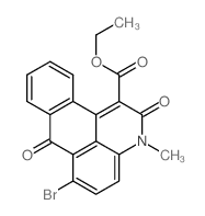 6-Bromo-1-(ethoxycarbonyl)-3-methyl-7H-dibenz(f,ij)isoquinoline-2,7(3H)-dione结构式