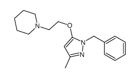 1-Benzyl-3-methyl-5-(2-piperidinoethoxy)pyrazole structure