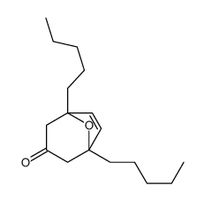 1,5-dipentyl-8-oxabicyclo[3.2.1]oct-6-en-3-one结构式