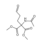 2-Acetamino-2-(2-formylethyl)malonsaeure-dimethylester结构式