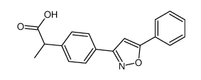 2-[4-(5-phenyl-1,2-oxazol-3-yl)phenyl]propanoic acid Structure