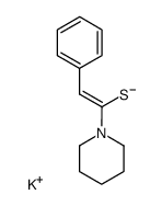 potassium 1-piperidino-2-phenylethenethiolate结构式