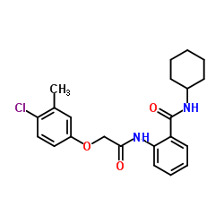 2-{[(4-Chloro-3-methylphenoxy)acetyl]amino}-N-cyclohexylbenzamide结构式