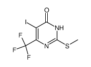 5-iodo-2-methylthio-6-trifluoromethyl-3H-pyrimidin-4-one结构式