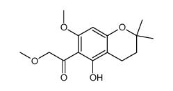 5-Hydroxy-7-methoxy-6-methoxyacetyl-2,2-dimethyl-2H-1-benzopyran Structure