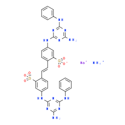 ammonium sodium 4,4'-bis[[4-amino-6-anilino-1,3,5-triazin-2-yl]amino]stilbene-2,2'-disulphonate结构式