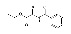 2-Benzoylamino-2-bromessigsaeure-ethylester Structure