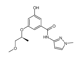 3-hydroxy-5-[(1S)-2-methoxy-(1-methylethyl)oxy]-N-(1-methyl-1H-pyrazol-3-yl)benzamide Structure