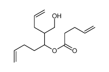 4-(hydroxymethyl)nona-1,8-dien-5-yl pent-4-enoate结构式