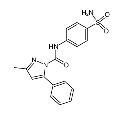 p-(3-methyl-5-phenyl-1-pyrazolyl)carbamoylbenzenesulfonamide Structure