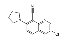 3-chloro-7-pyrrolidin-1-ylquinoline-8-carbonitrile Structure