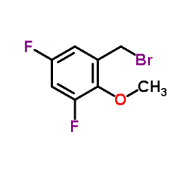 1-(溴甲基)-3,5-二氟-2-甲氧基苯结构式