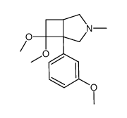 6,6-dimethoxy-5-(3-methoxyphenyl)-3-methyl-3-azabicyclo(3.2.0)heptane结构式