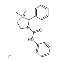 1,1-Dimethyl-2-phenyl-3-phenylcarbamoyl-imidazolidin-1-ium; iodide Structure