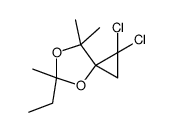 2,2-dichloro-5-ethyl-5,7,7-trimethyl-4,6-dioxaspiro[2.4]heptane结构式