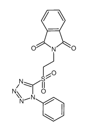 2-[2-(1-phenyl-1H-tetrazol-5-ylsulfonyl)ethyl]isoindolin-1,3-dione结构式