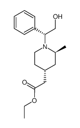 ethyl (2S,4R)-1-[(1R)-2-hydroxy-1-phenylethyl]-2-methylpiperidine-4-acetate Structure