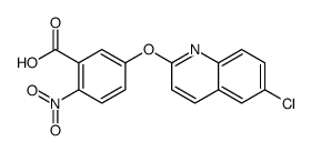 5-(6-chloroquinolin-2-yl)oxy-2-nitrobenzoic acid结构式