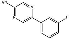 5-(3-氟苯基)吡嗪-2-胺结构式