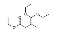 ethyl 4,4-diethoxy-3-methylbut-3-enoate结构式