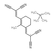 methanaminium, n,n,n-trimethyl-, salt with [[3-(2,2-dicyanoethenyl)-2-methyl-2-cyclohexen-1-ylidene]methyl]propanedinitrile (1:1)结构式