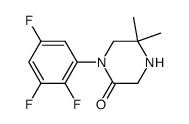 5,5-dimethyl-1-(2,3,5-trifluorophenyl)piperazin-2-one结构式